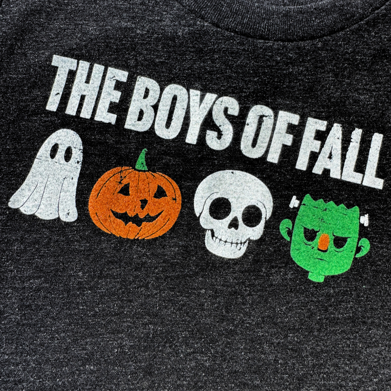Roman & Leo - Boys of Fall Halloween Tee in Charcoal