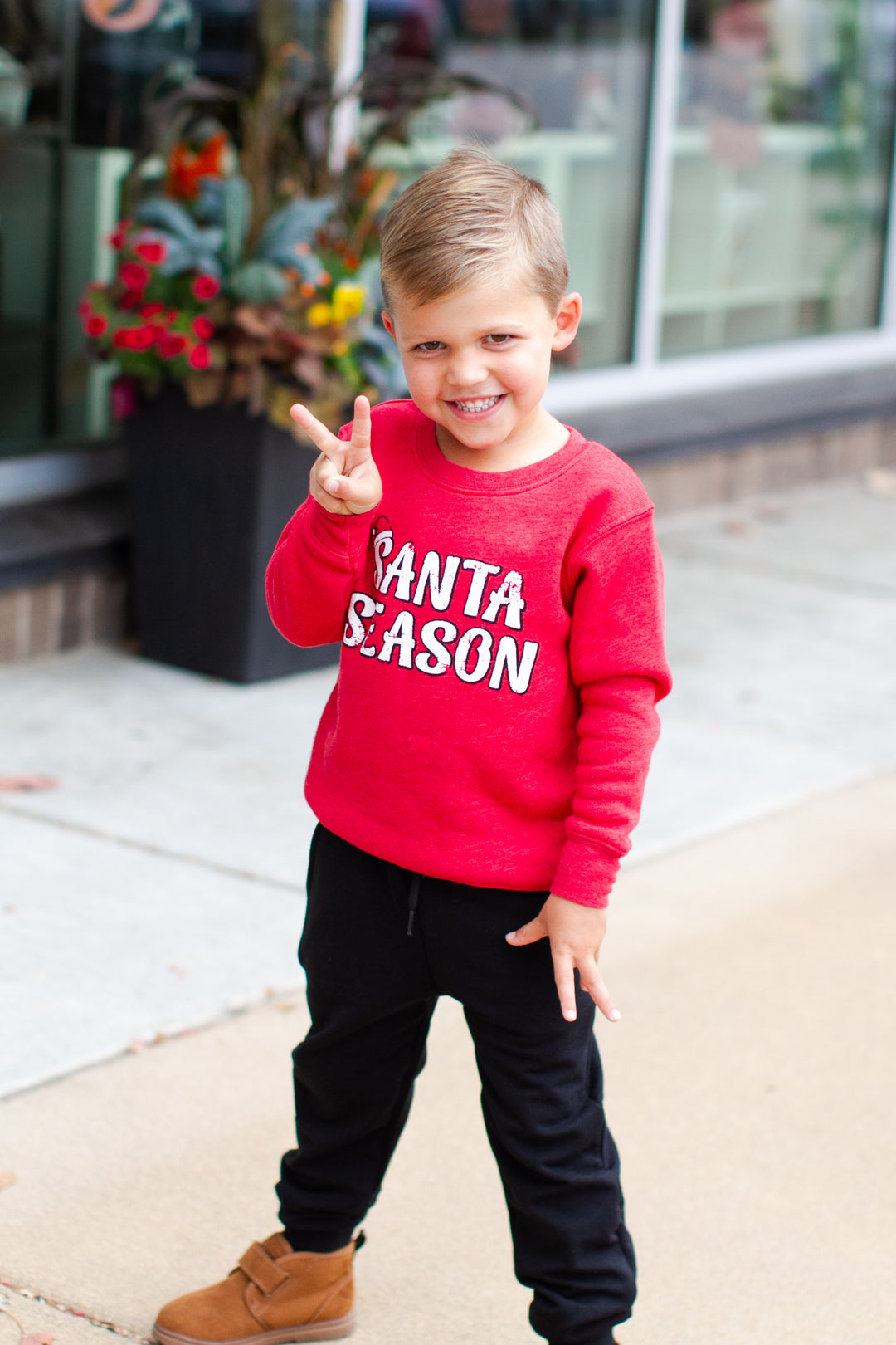Boys red Christmas sweatshirt