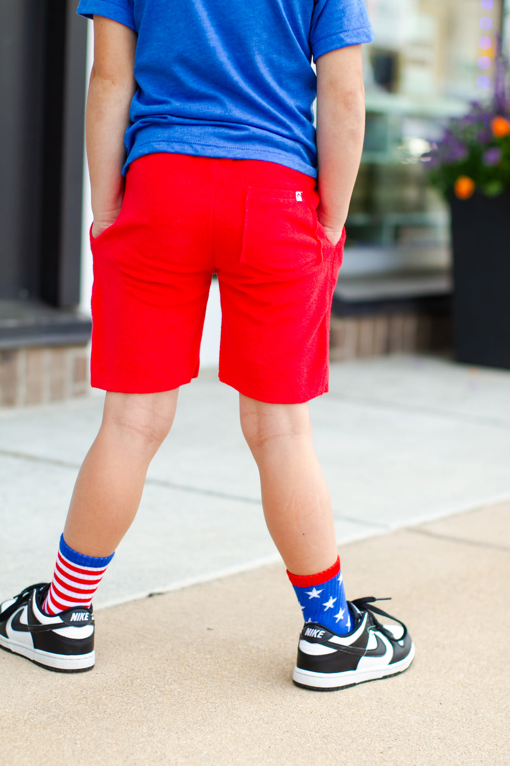 Boys terry cloth red Appaman shorts