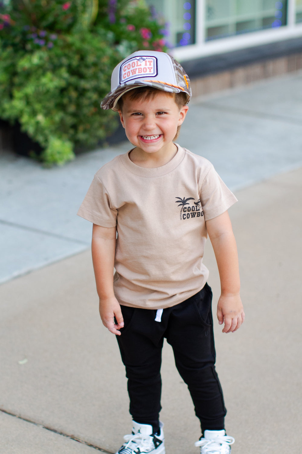 Cool It Cowboy kids graphic tee