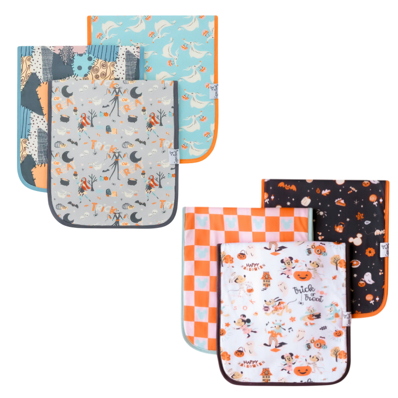 Copper Pearl Disney Halloween burp cloth sets