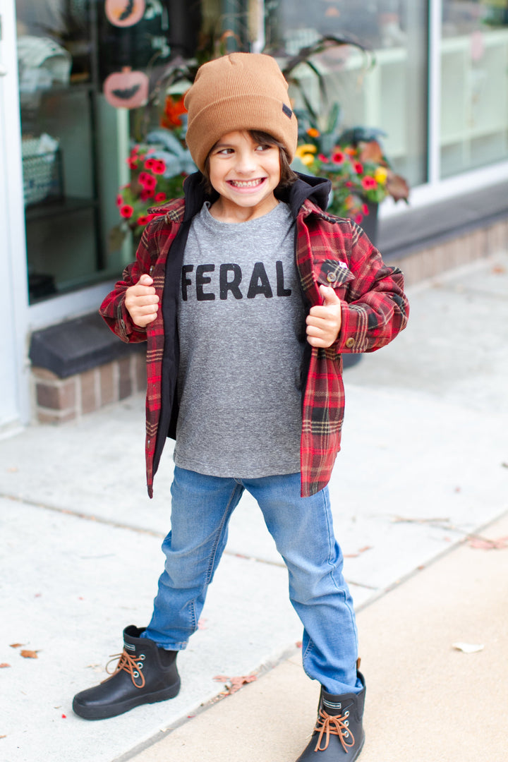 Feral boys graphic tshirt