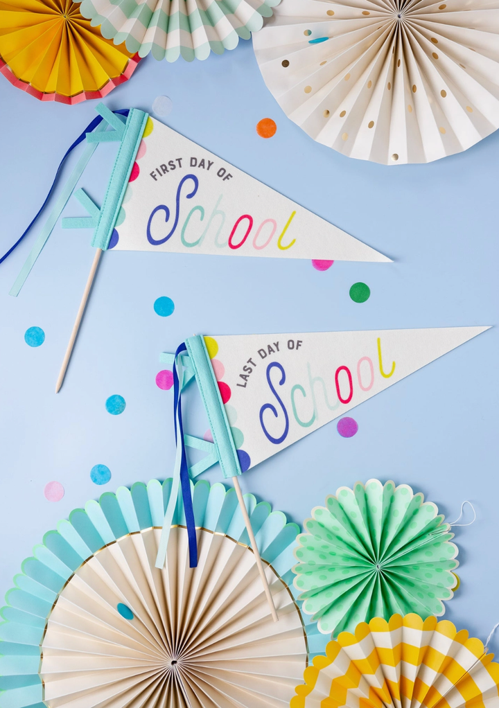First and Last Day of School pennant banners