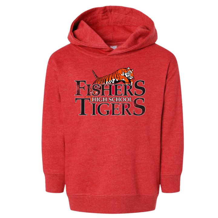 Fishers Tigers toddler hoodie in red