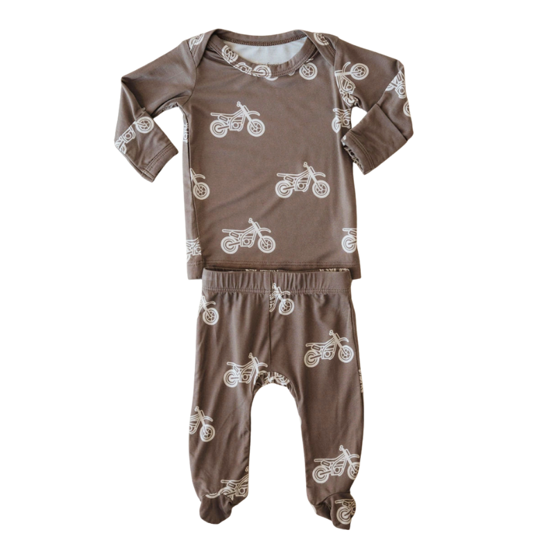 Forever French Baby Dirt Bikes two piece infant set