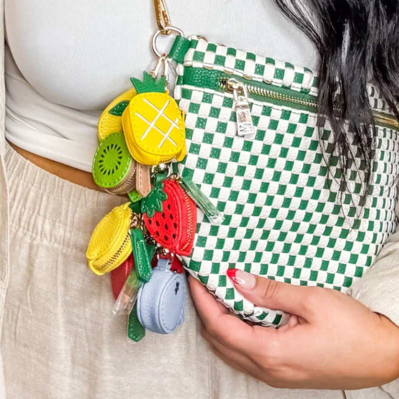Fruit bag charms with zipper
