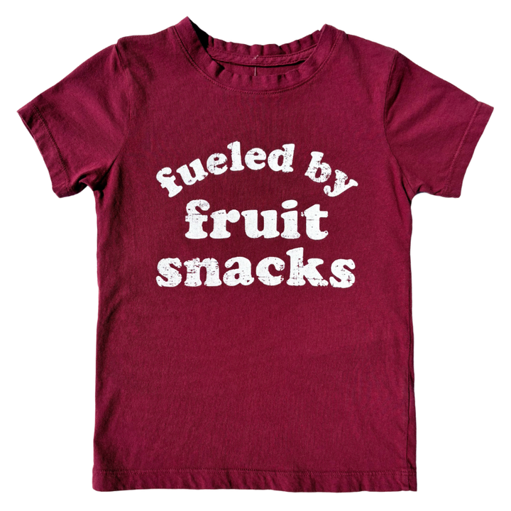 Fueled by fruit snacks kids tshirt