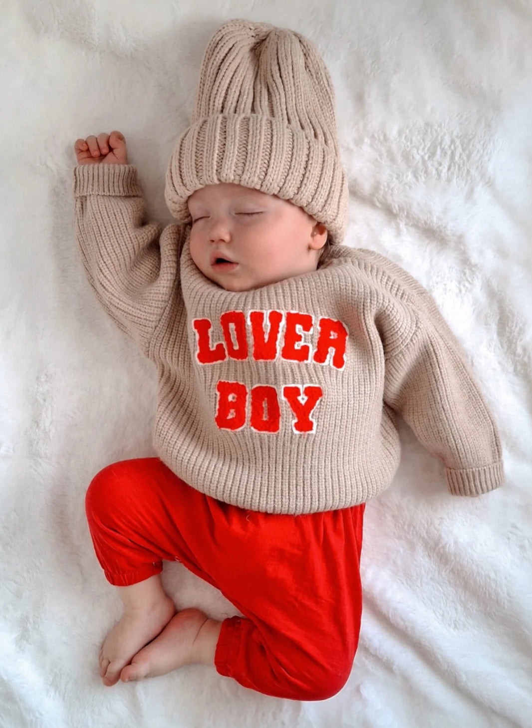 Spearmint LOVE - Baby Lover Boy Sweater in Cocoa