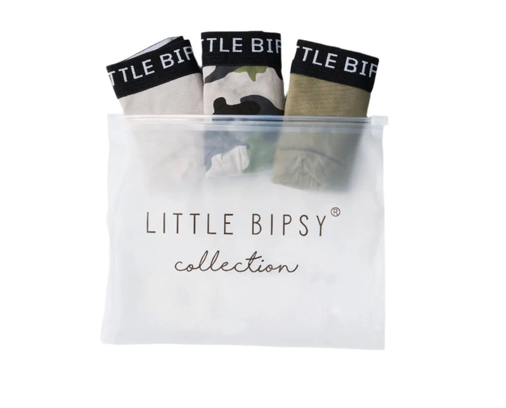 Little Bipsy - Boxer Briefs 3-Pack in Army (1-2yrs only)