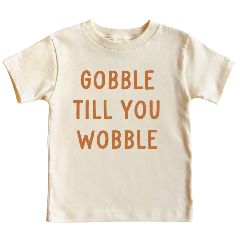 Gobble til you wobble kids Thanksgiving shirt