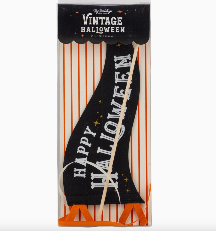 Happy Halloween felt banner