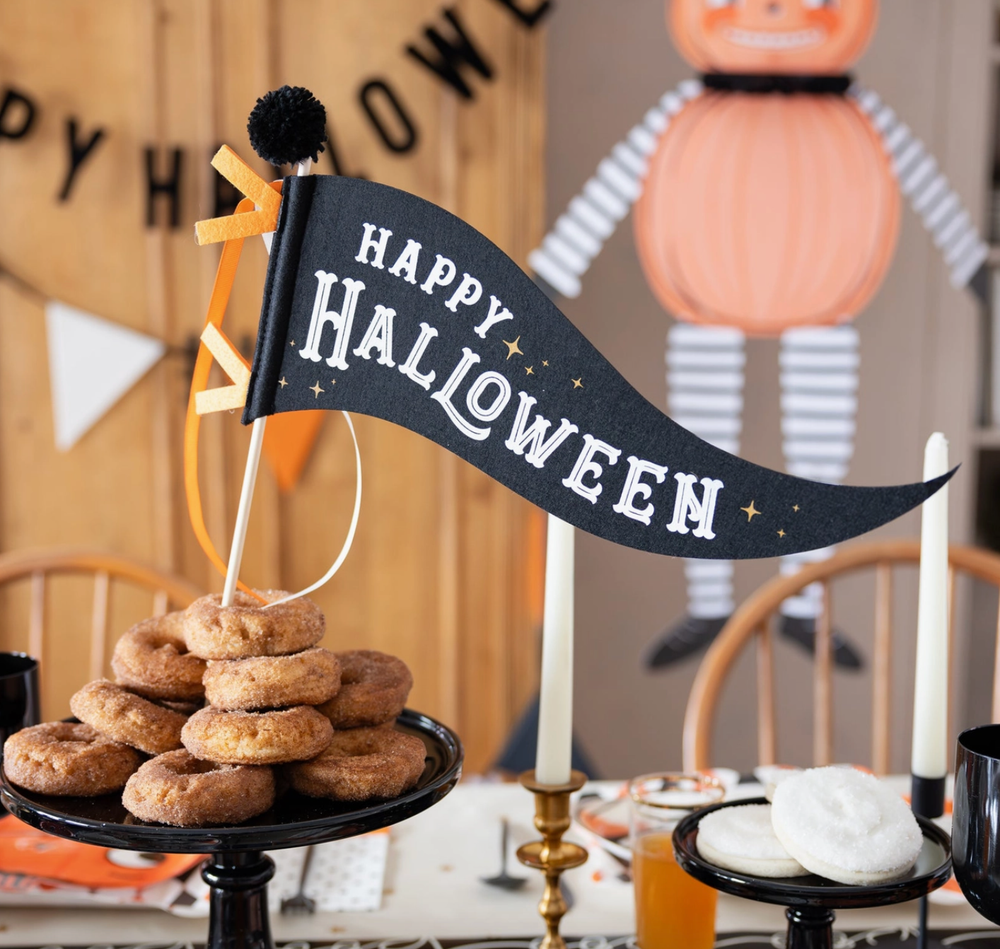 Happy Halloween felt pennant decor