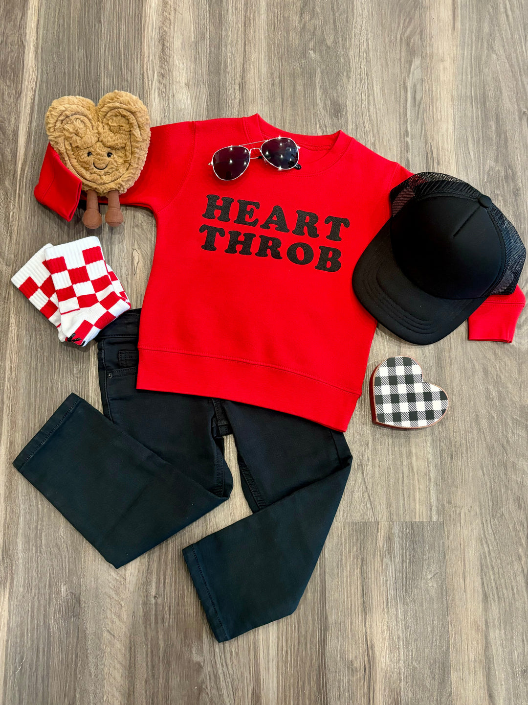 Roman & Leo - Heart Throb Pullover in Red