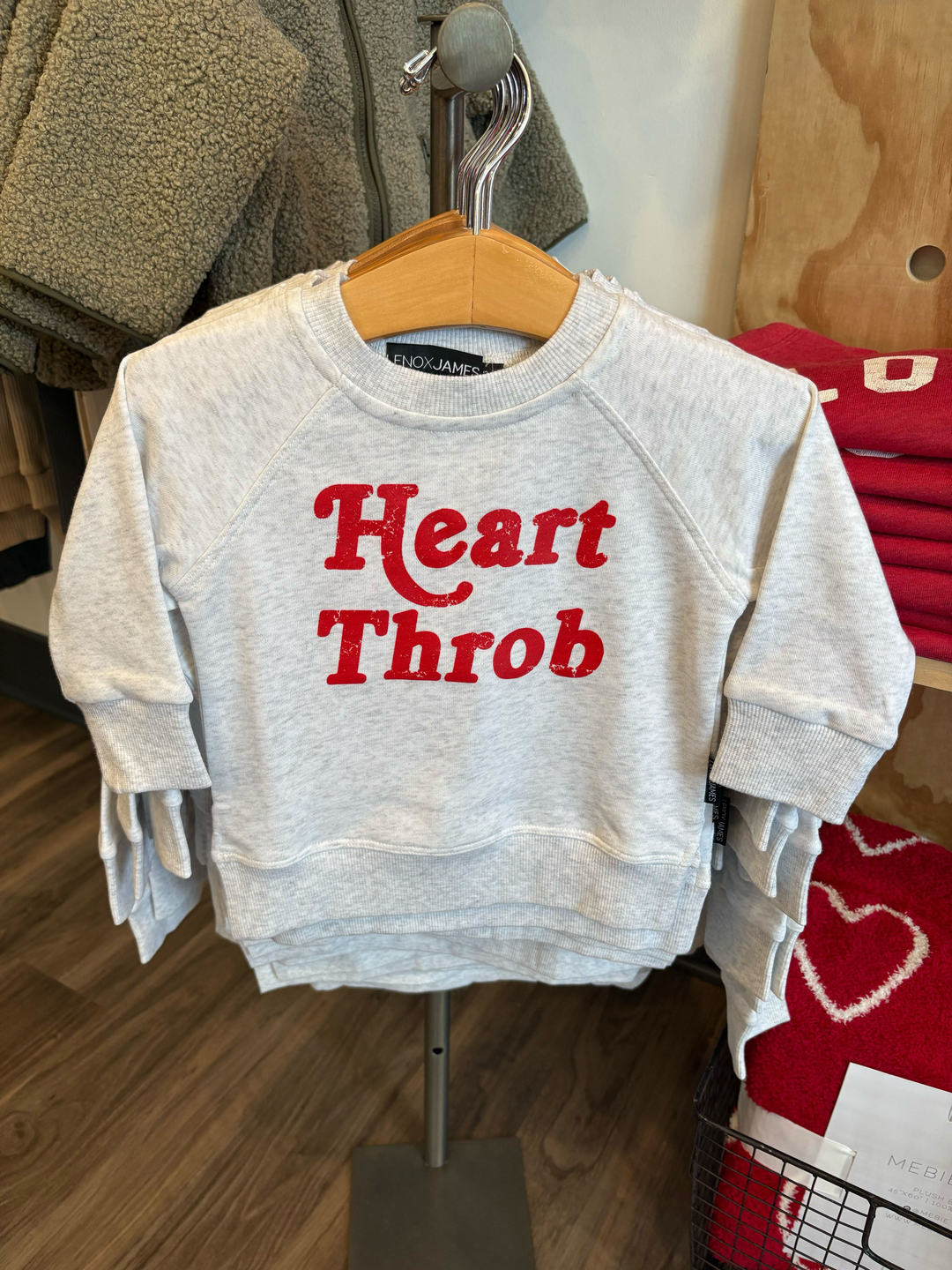 Lenox James - Heart Throb Sweatshirt in Ash Grey