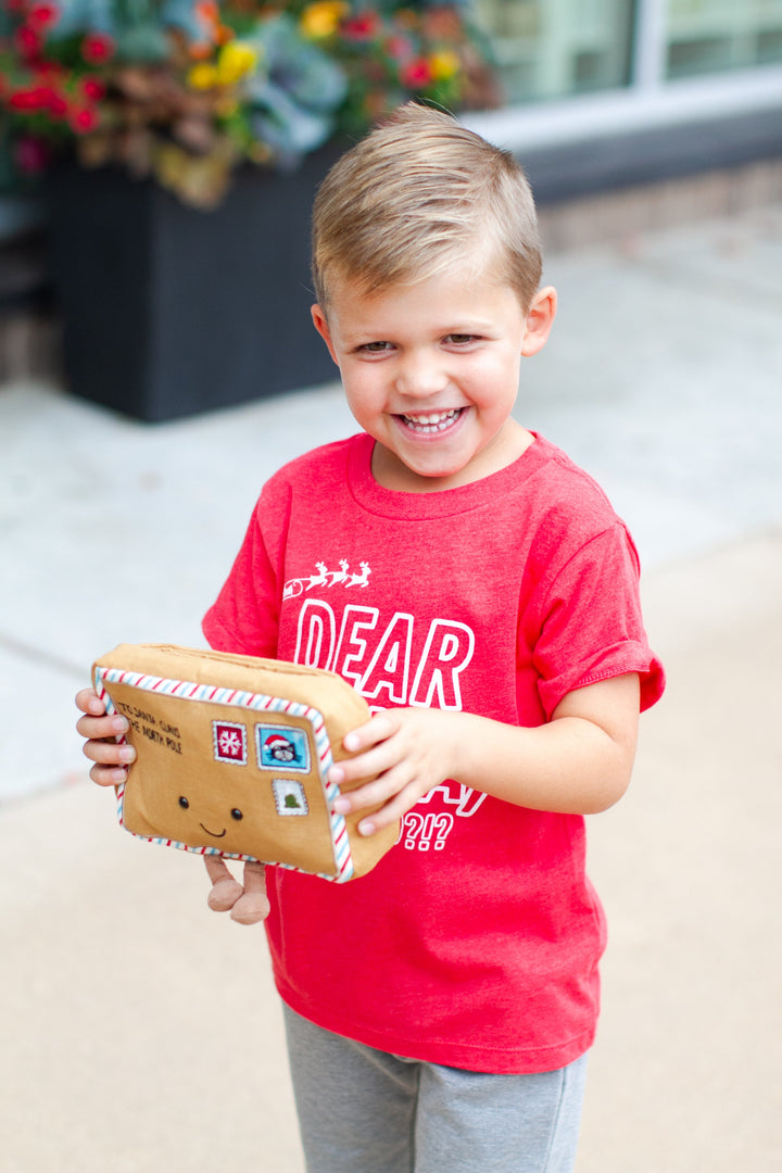 Roman & Leo - Dear Santa, We Good? Tee in Vintage Red