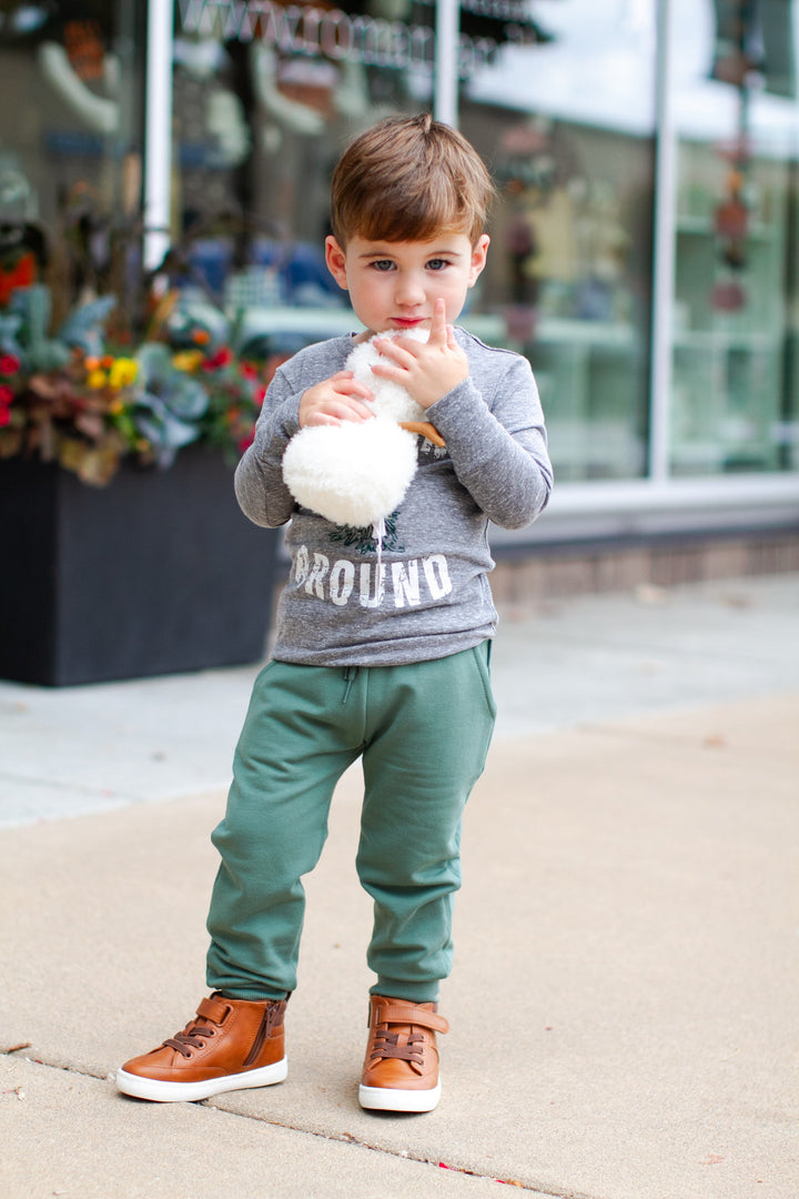 Mayoral - Boys Fleece Joggers in Green