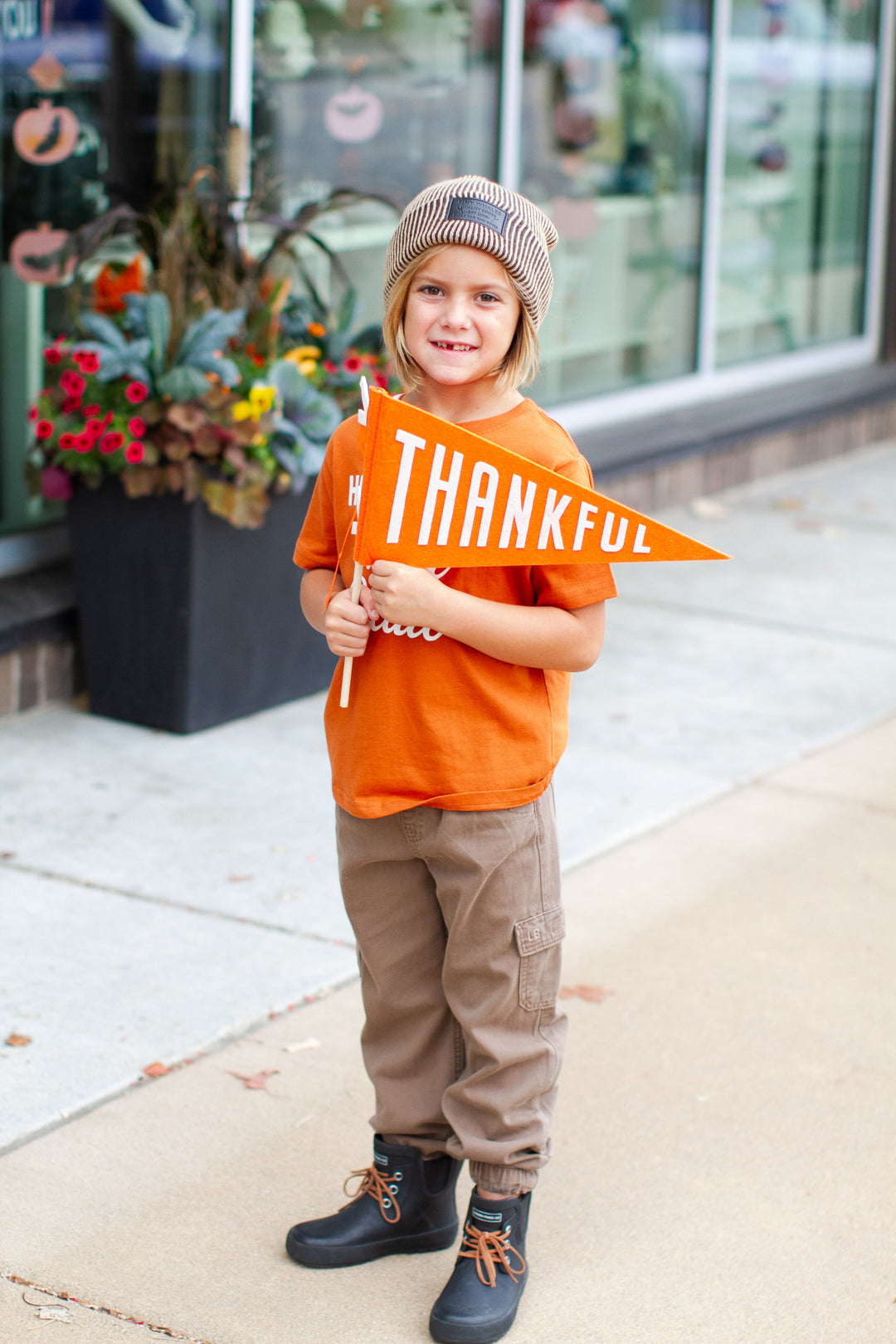 Harvest Thankful Felt Pennant Banner - 14.5"