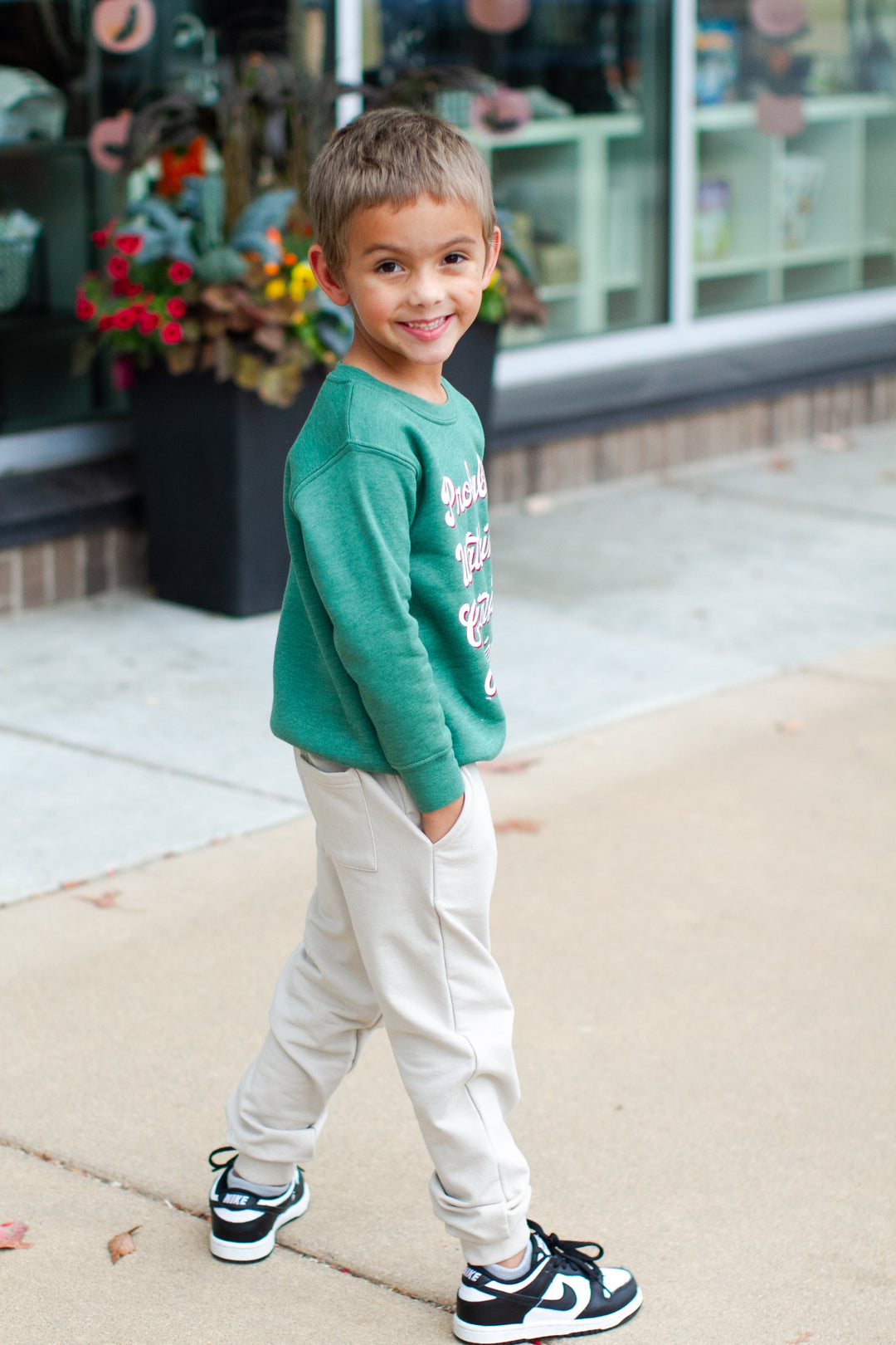 Probably Watching Christmas Movies Pullover Sweatshirt in Heathered Forest