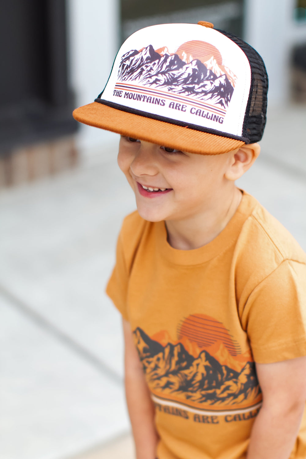The mountains are calling kids hat