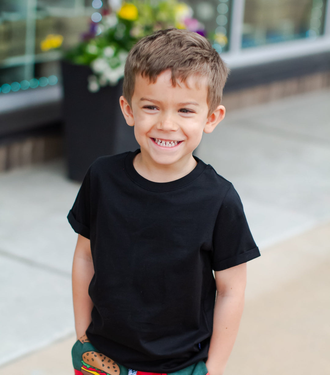 boys basic black tshirt