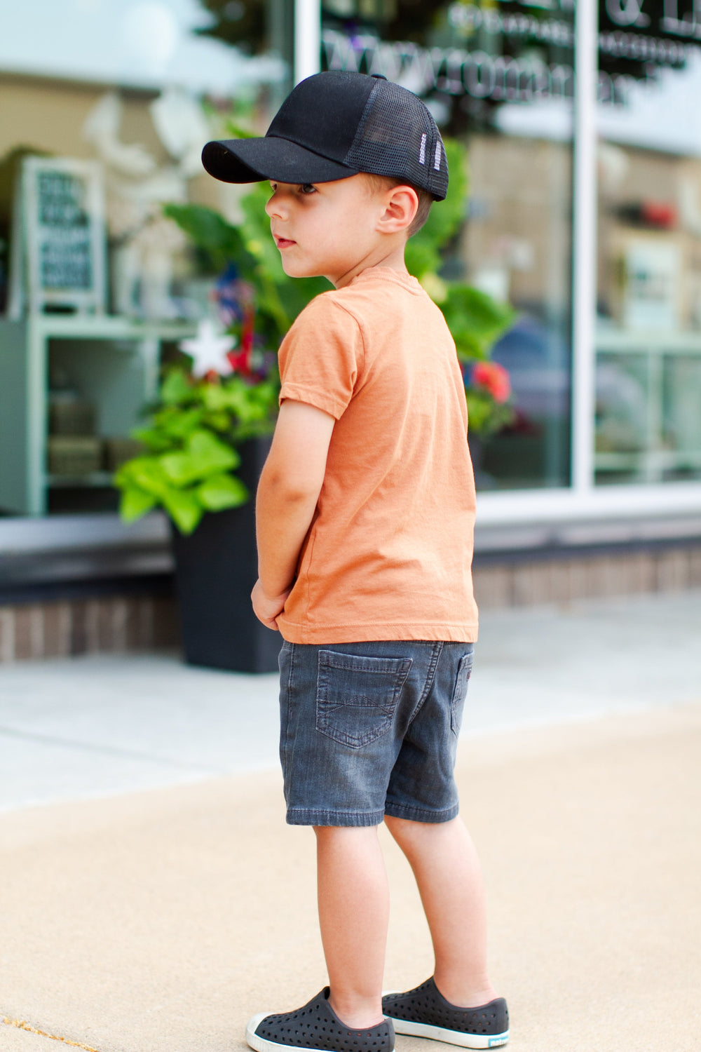 baby boys soft grey denim shorts