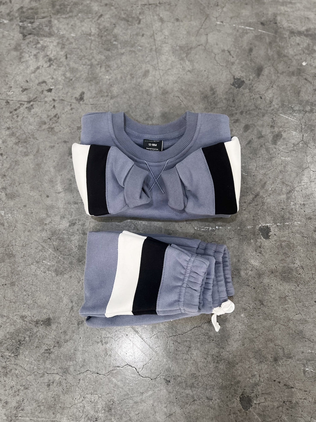 Little Bipsy - Block Elevated Crewneck in Blue