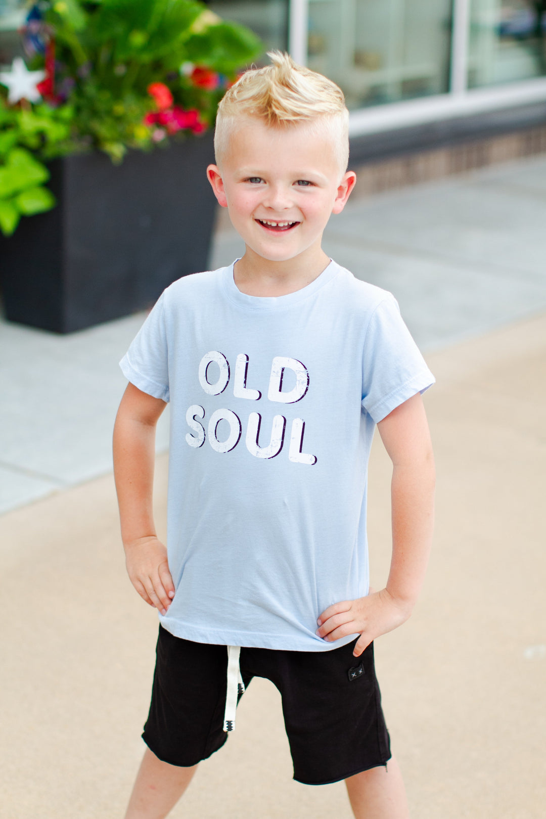 Roman & Leo - Old Soul Tee in Light Blue