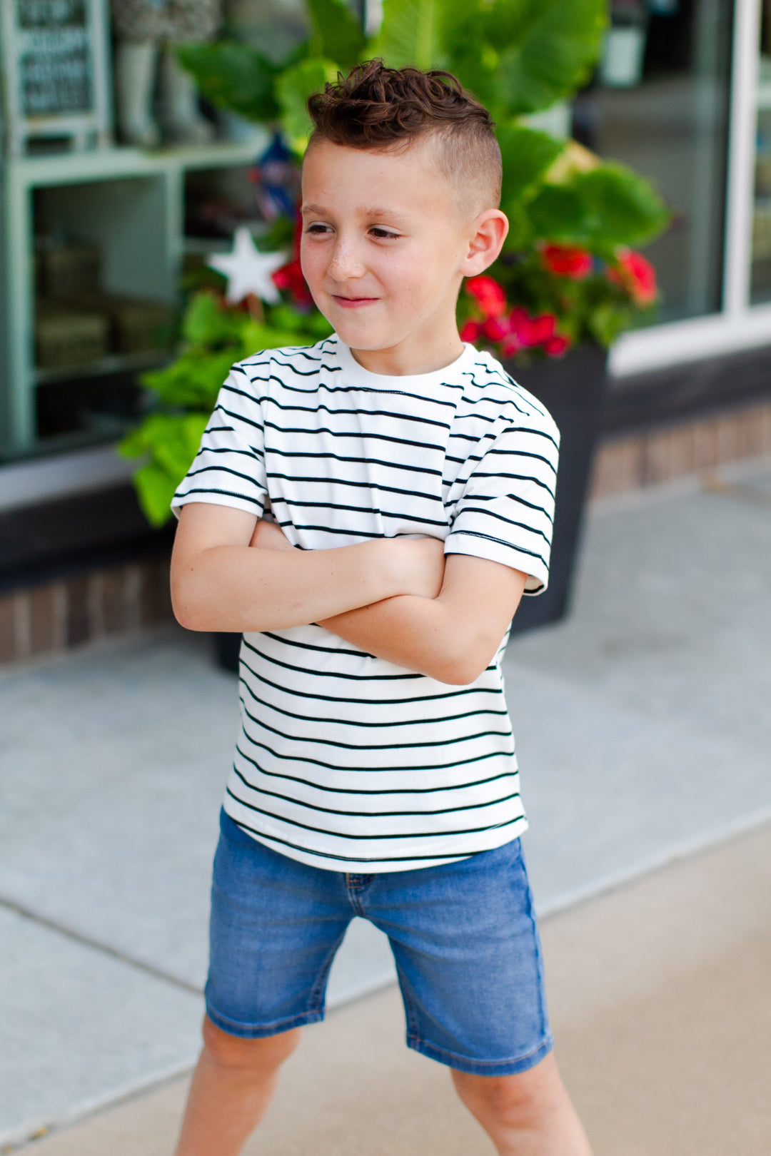 Mayoral boys soft blue denim shorts