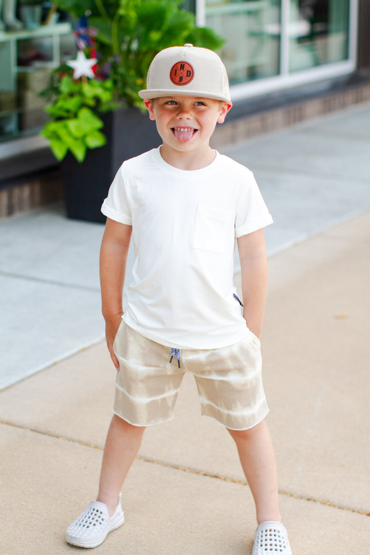 Little Bipsy - Basic Bamboo Pocket Tee in Off-White