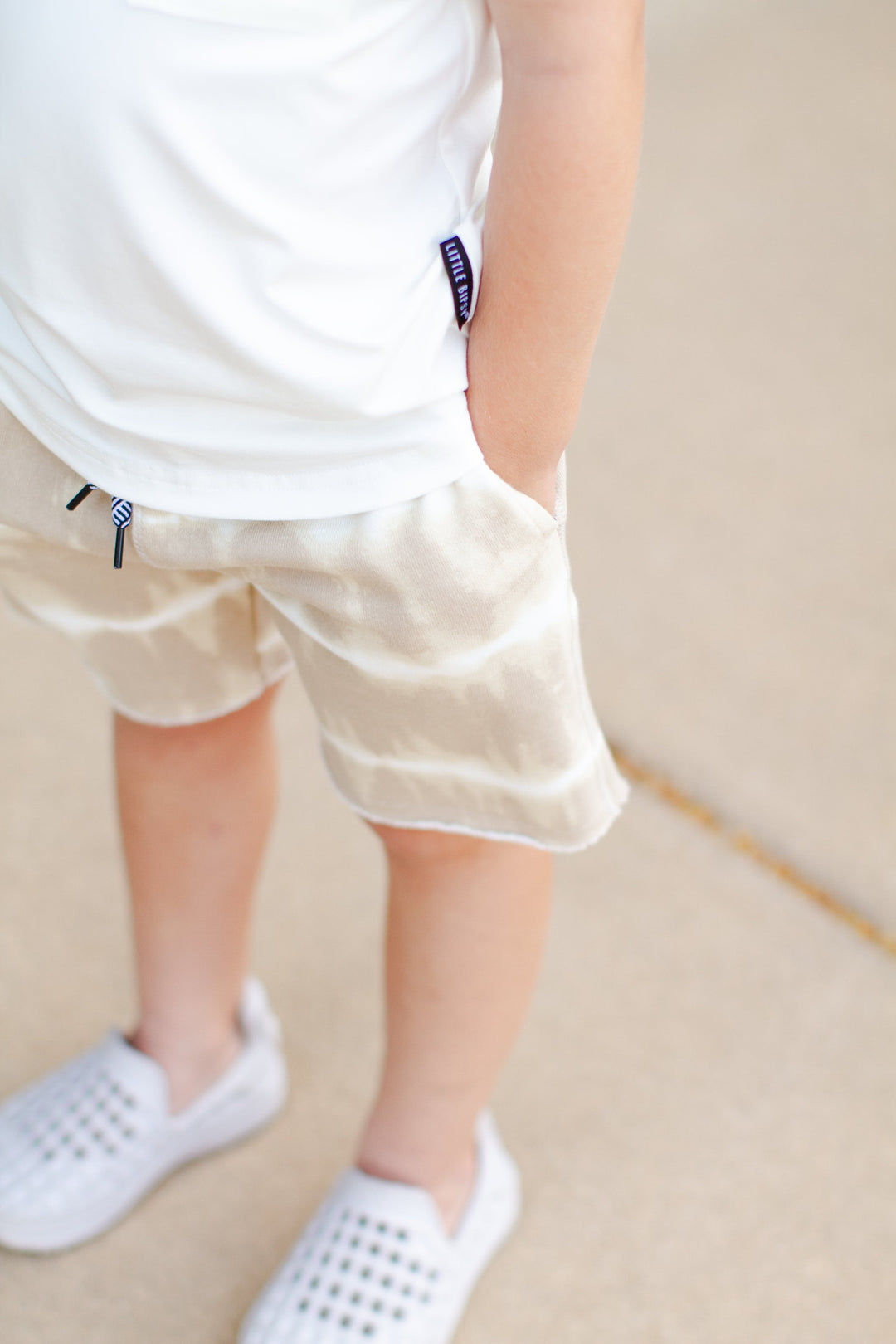 Boys Appaman tan tie dye shorts