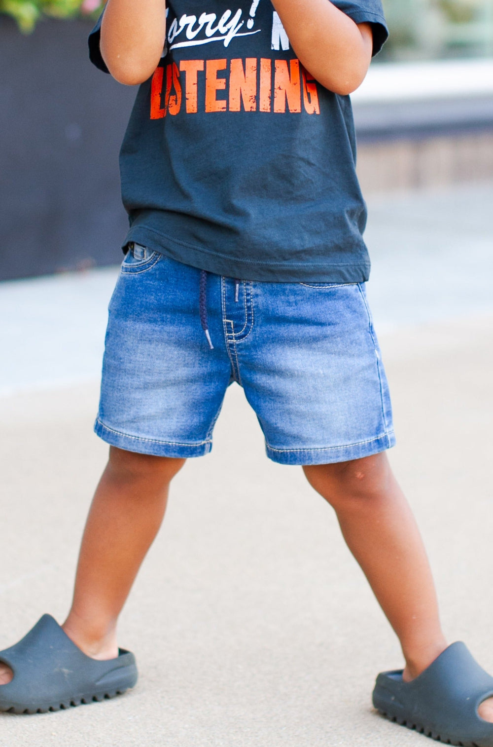 toddler soft denim shorts