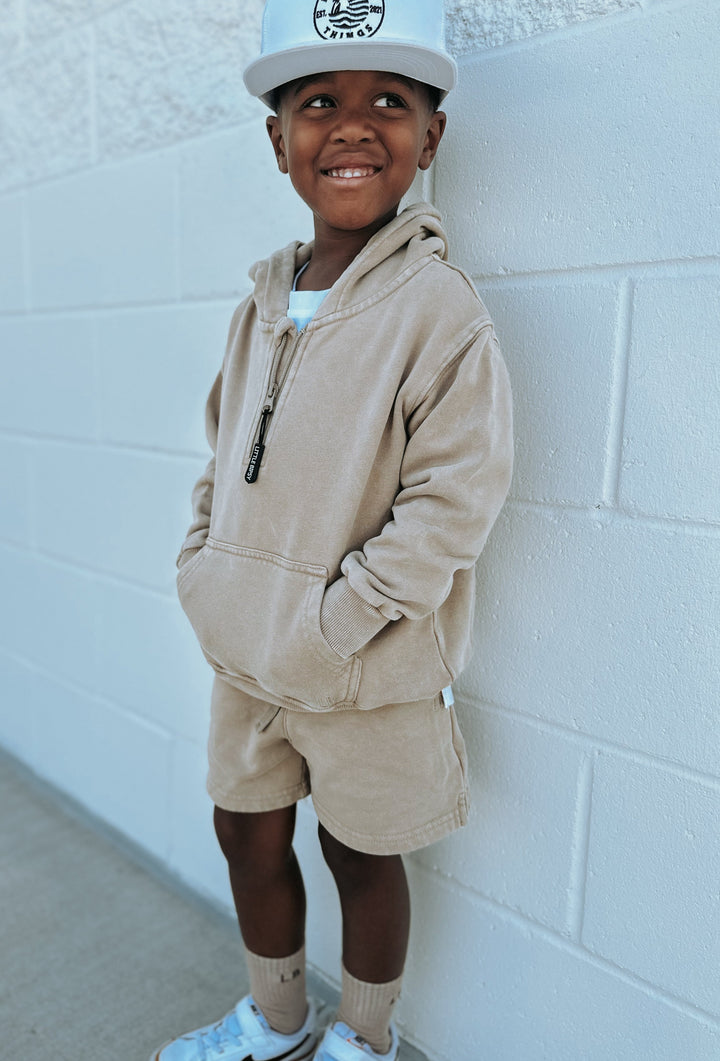 Little Bipsy beige wash hoodie