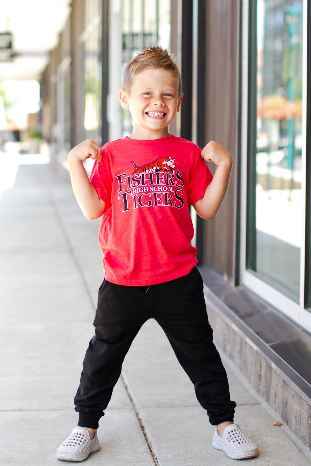 Fishers Tigers - Little Kids T-Shirt in Vintage Red