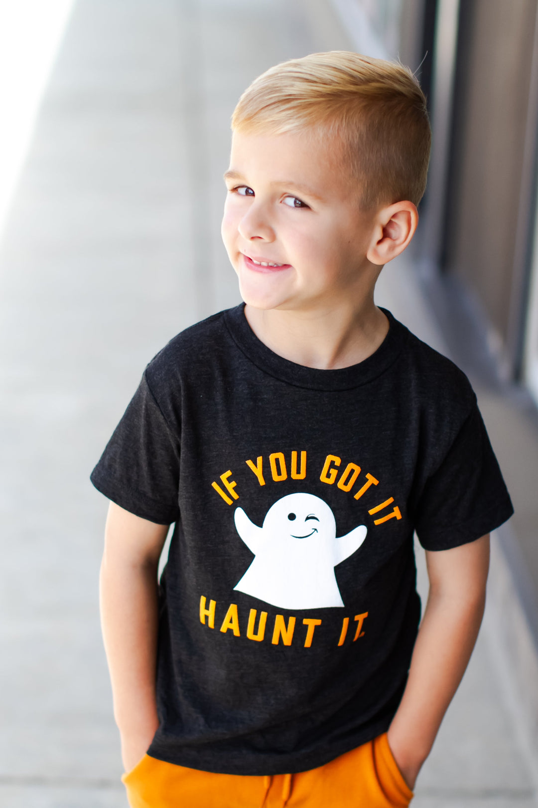 Ledger Nash - If You've Got It Haunt It Tee in Heather Black