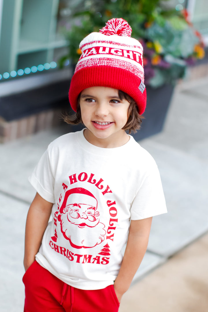 Roman & Leo - Holly Jolly Christmas Tee in Natural (2T and 3T)