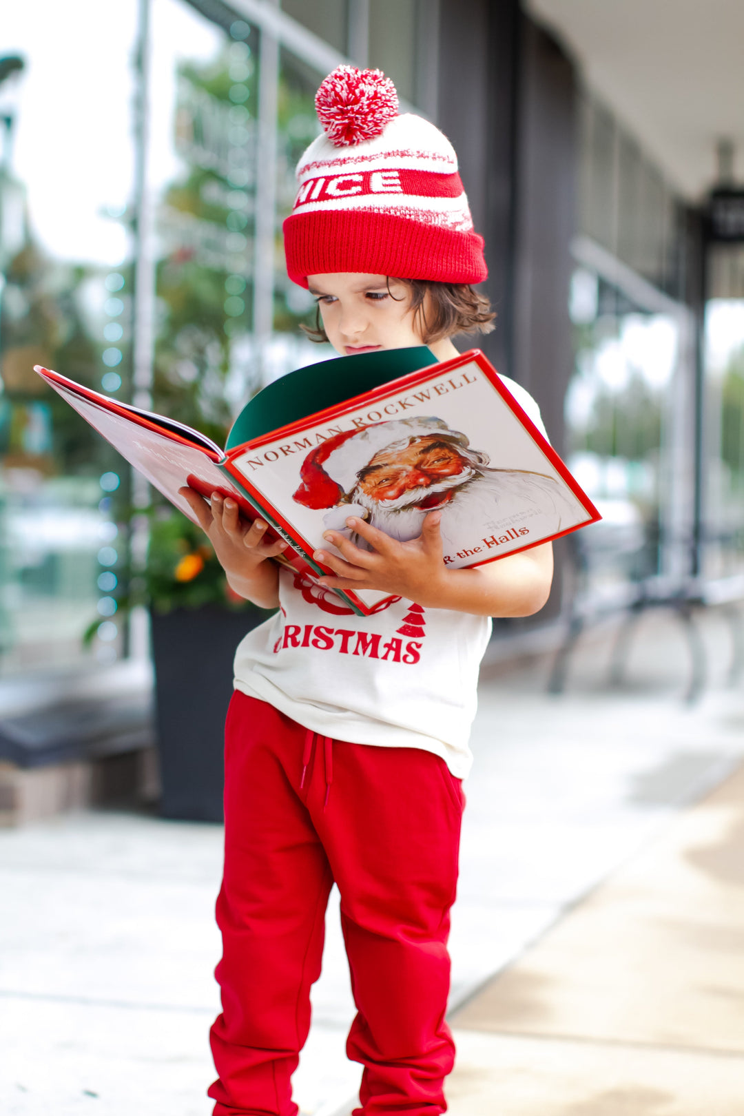 Naughty or Nice - Reversible Beanie in Red