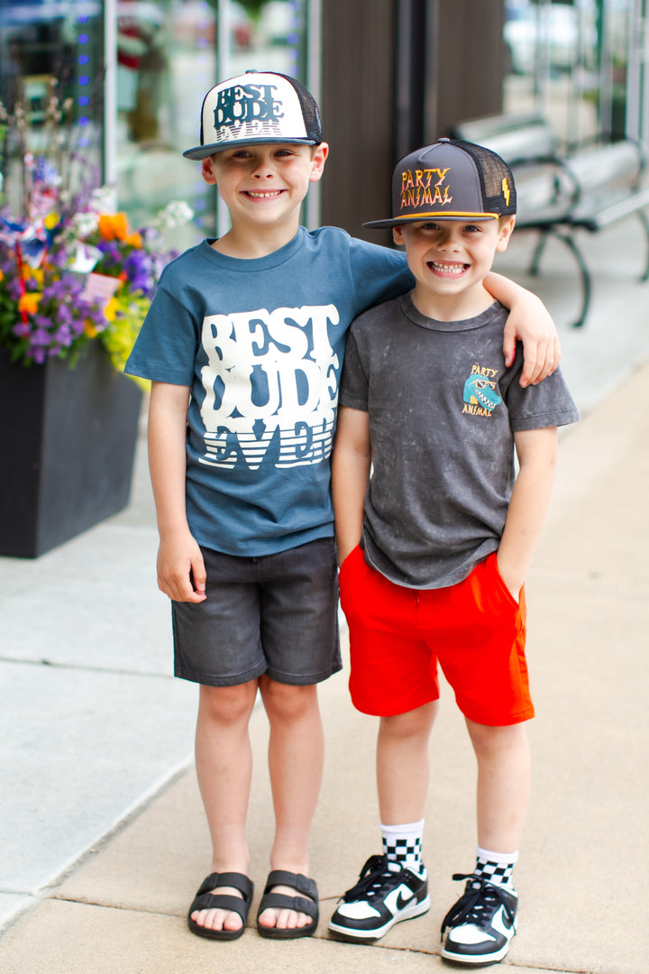 Tiny Whales - Party Animal Trucker Hat in Black