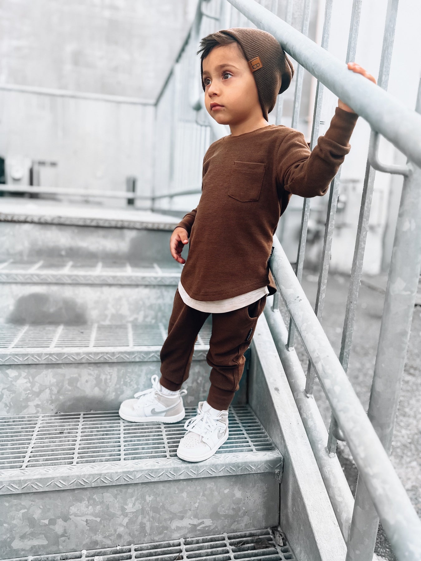 Little Bipsy Waffle Jogger: Cocoa - Lagoon Baby + Toy Shoppe