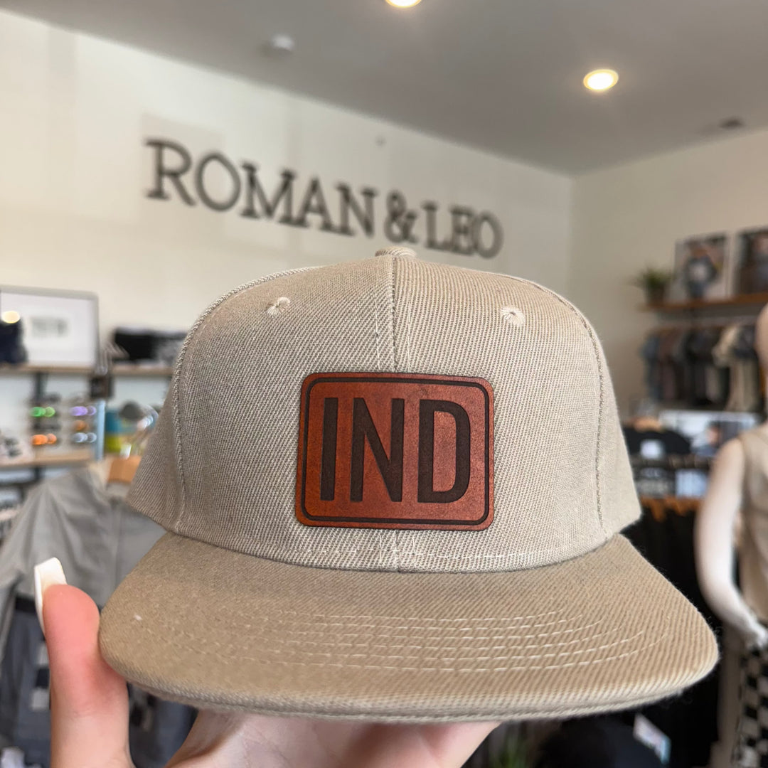 INDIANA kids patch hats in tan