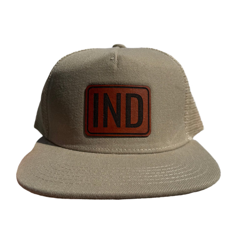 IND kids trucker hat in sand