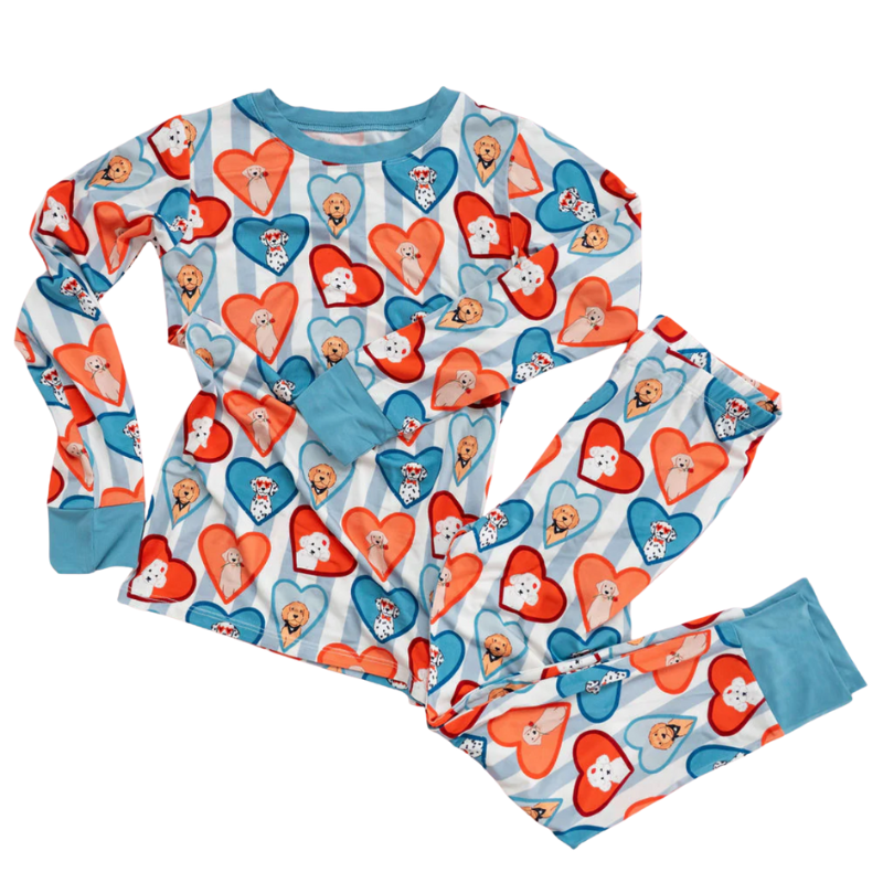 In My Jammers Boys Valentine Dogs pajamas