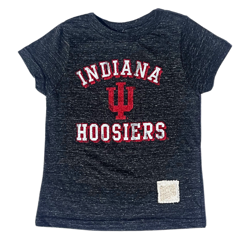 Indiana IU Hoosiers retro tee in charcoal