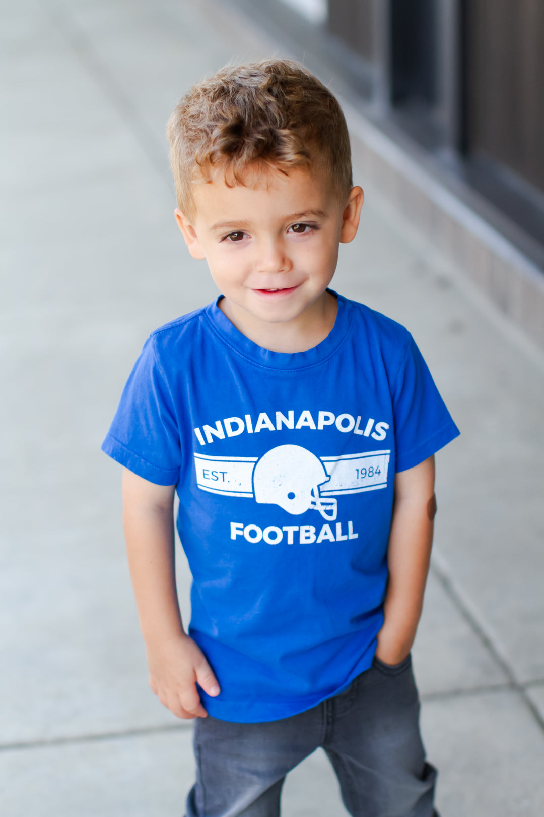 Roman & Leo - Indianapolis Football Tee in Blue