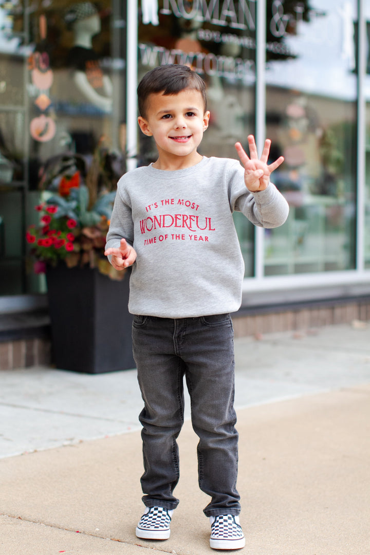 It's the Most Wonderful Time of the Year boys Christmas sweatshirt