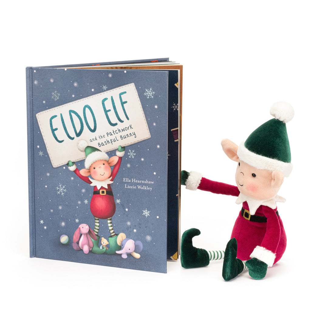 Jellycat Eldo the Elf and his book