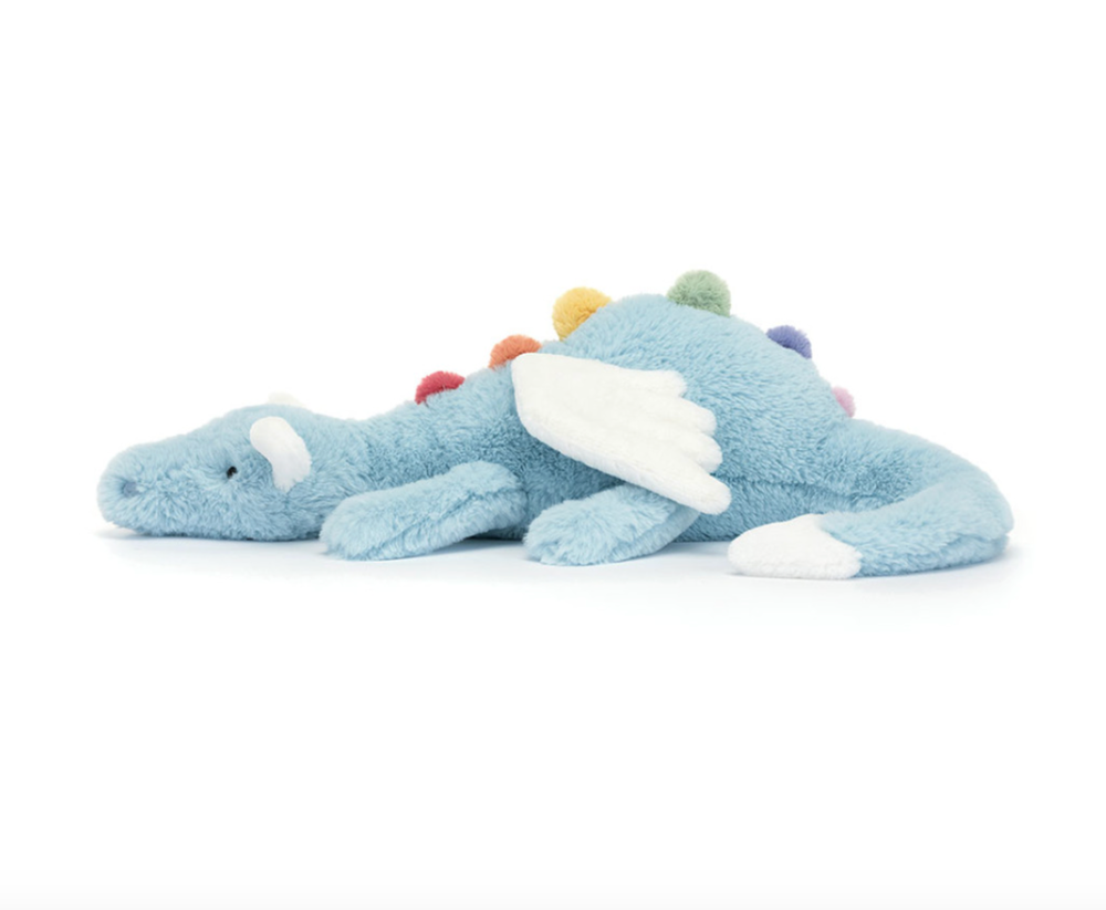 Jellycat Sky Dragon blue side
