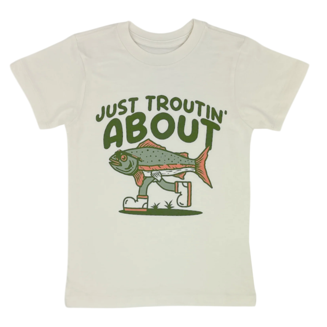 Just Troutin' About Fish graphic tee