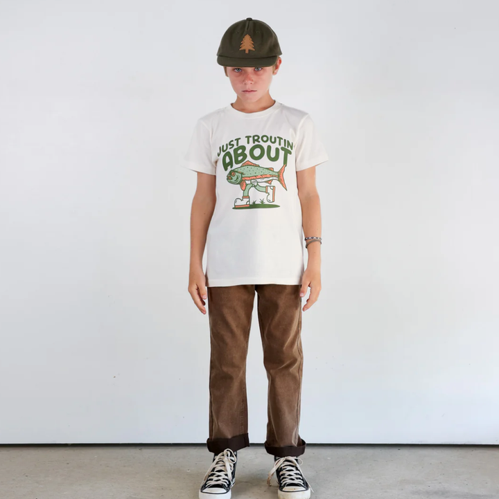 Just Troutin' About boys Trout graphic tee