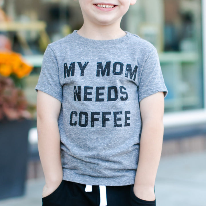 My mom needs coffee kids tshirt