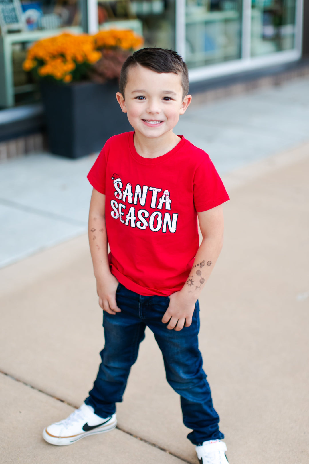 Santa Season toddler tshirt in red